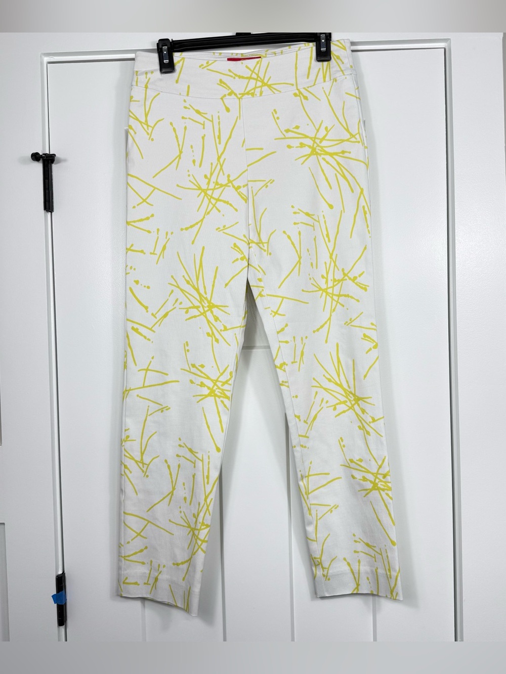 Krazy Larry Pull On Stretch Lime Firecracker Pant White Lime Women’s 6